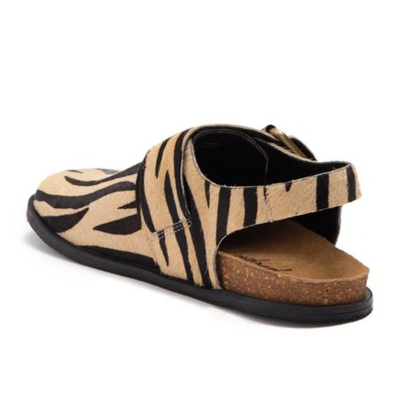 Free People Seattle Genuine Calf Hair Zebra Sling Clog - Picture 5 of 14